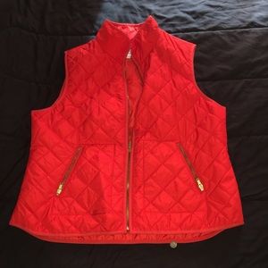 Orange Old Navy quilted vest